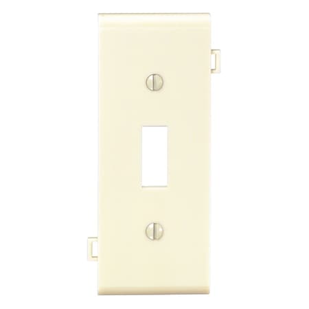 Leviton 1-Gang Plastic Sectional Toggle Switch Wall Plate Center Panel, Ivory 924-0PSC1-00I